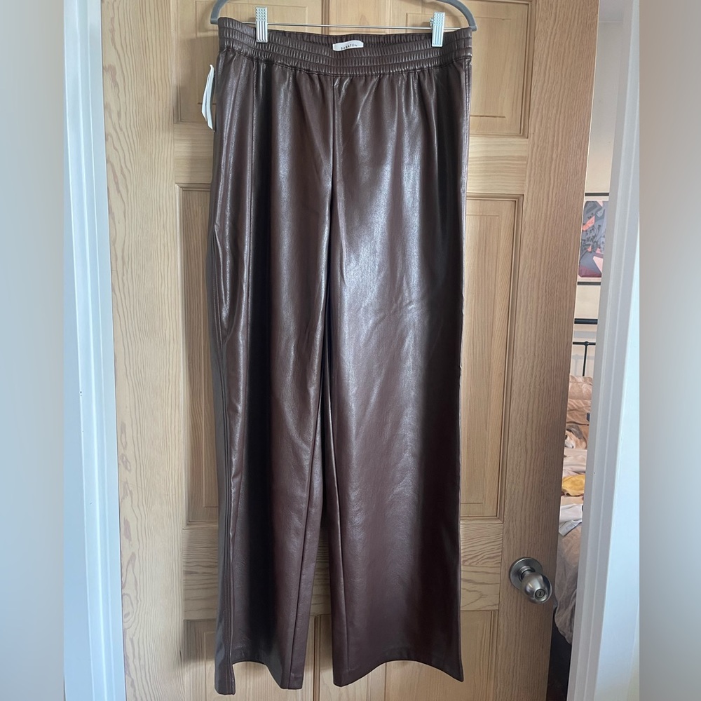 Aritzia Faux Leather Trousers